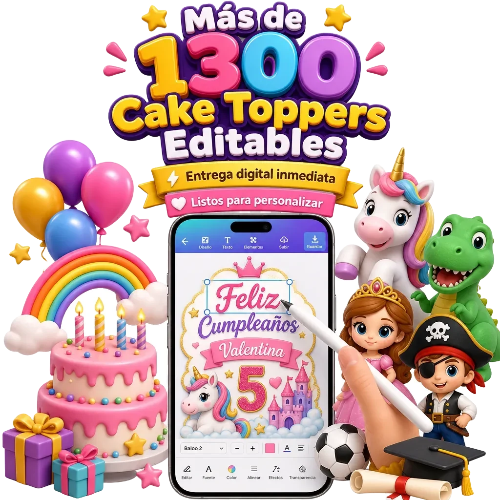 Pack +1.300 Cake Toppers Profesionales
